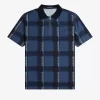 Glitch Tartan Dragkedja Herr Pikétröja