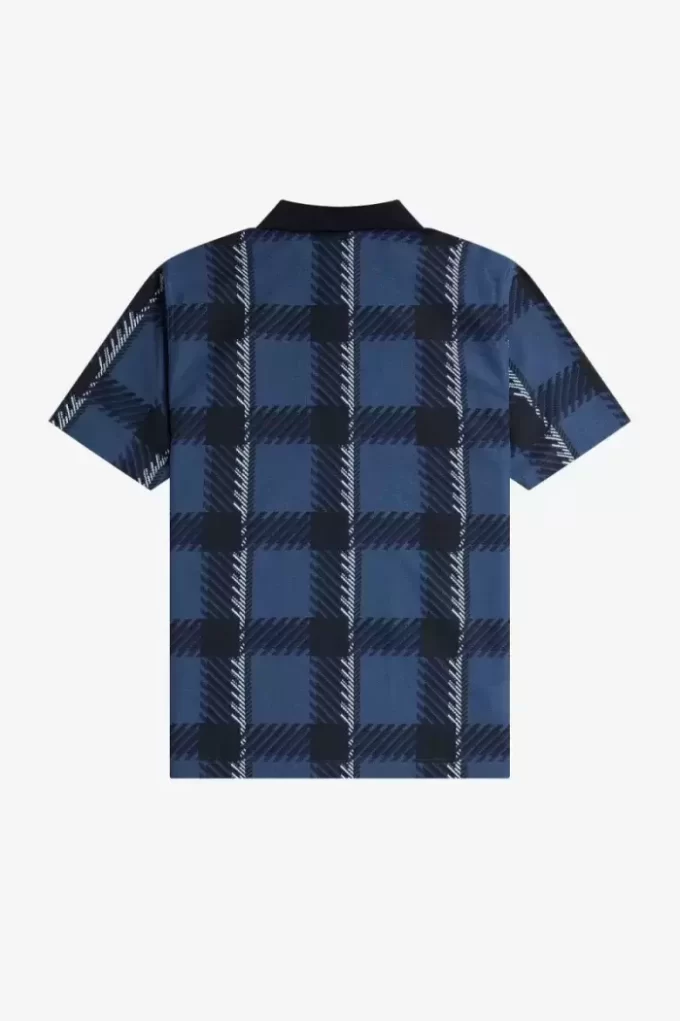 Glitch Tartan Dragkedja Herr Pikétröja