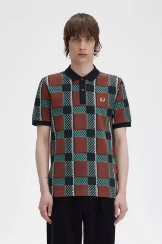 Glitch Tartan herrpikétröja