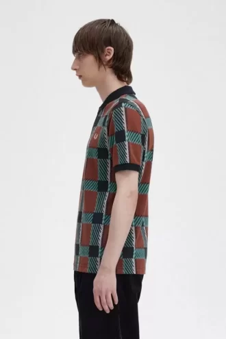 Glitch Tartan herrpikétröja