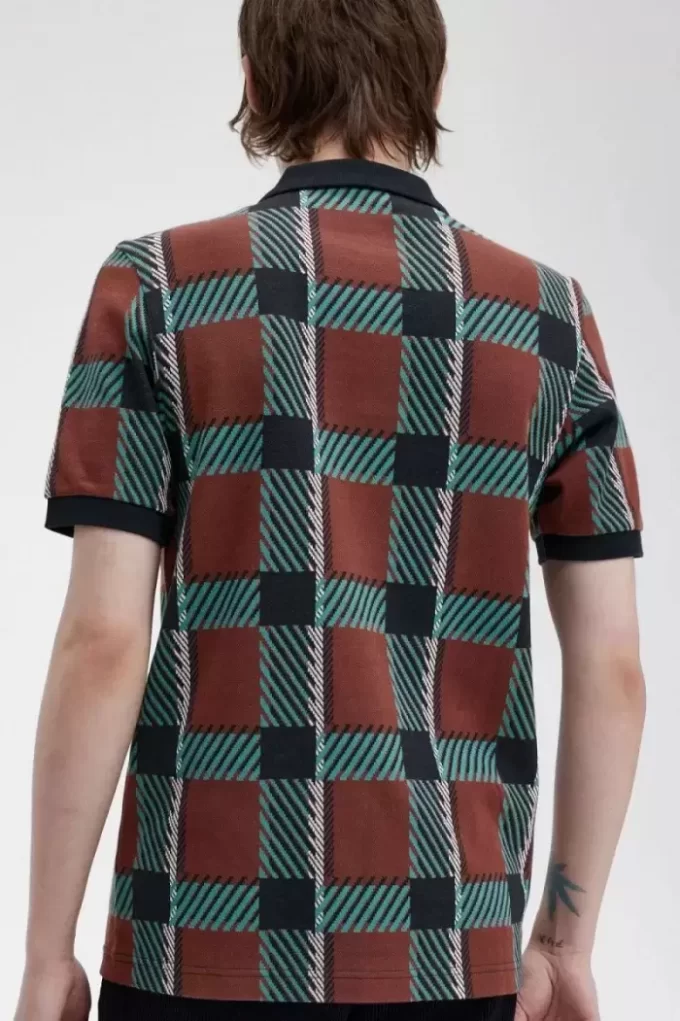 Glitch Tartan herrpikétröja