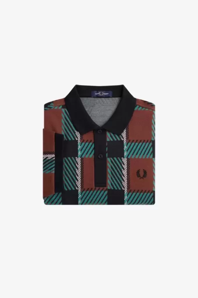 Glitch Tartan herrpikétröja