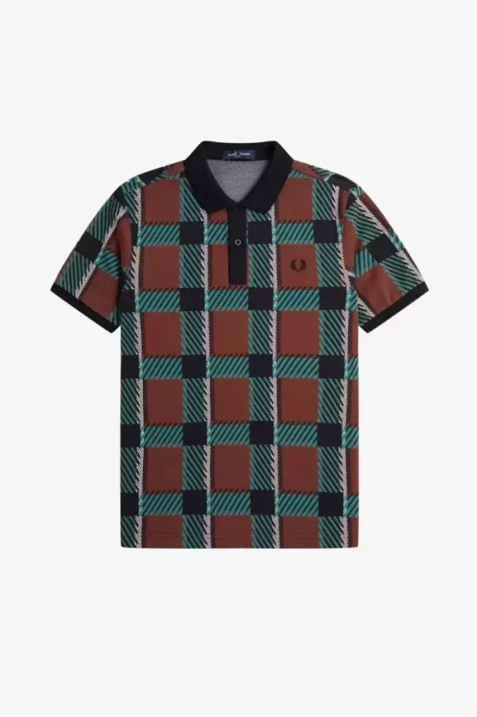Glitch Tartan herrpikétröja