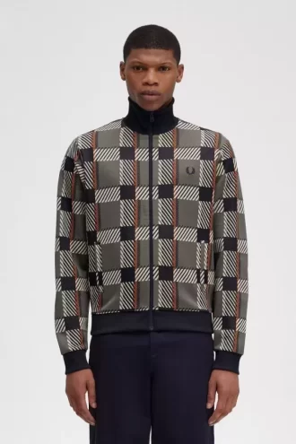 Glitch Tartan herrträningsjackor