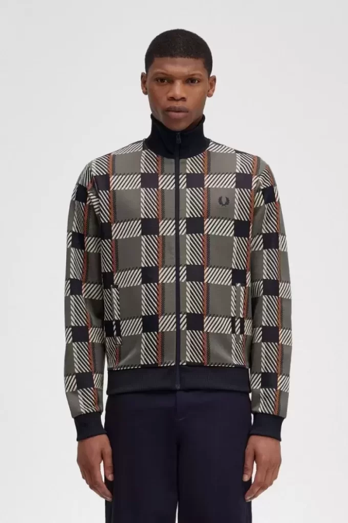 Glitch Tartan herrträningsjackor
