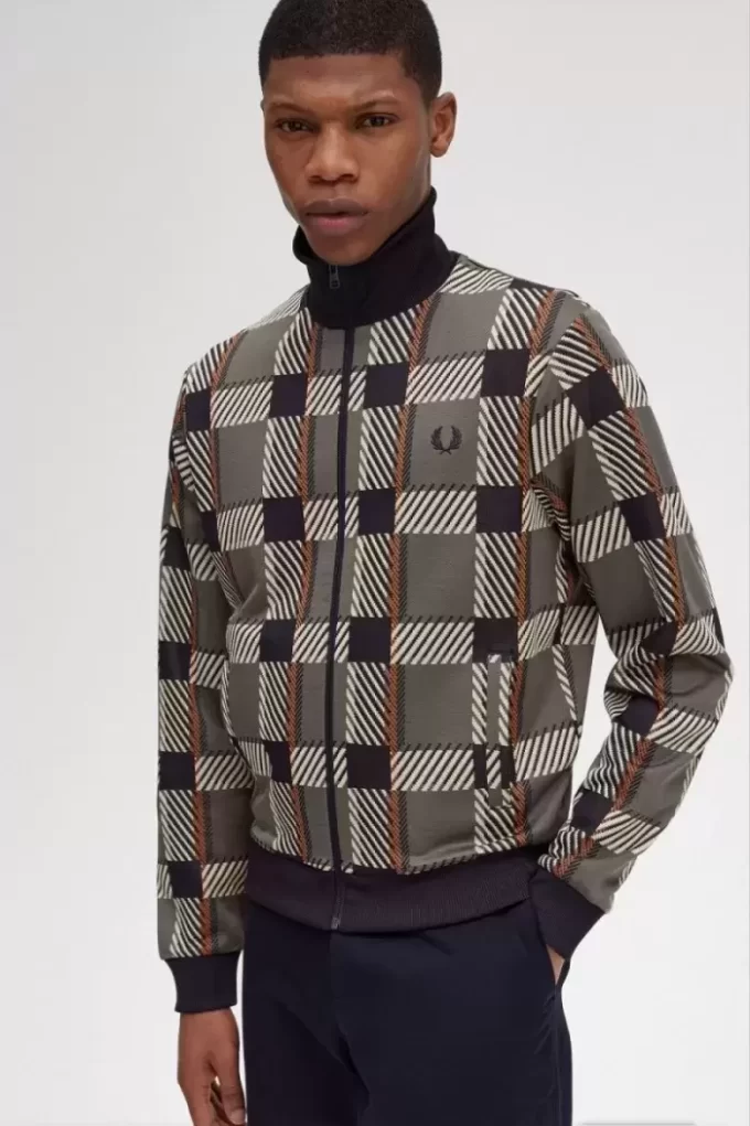 Glitch Tartan herrträningsjackor
