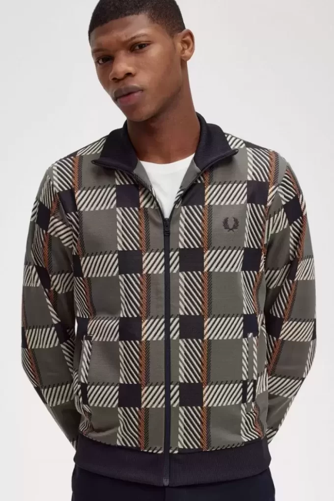 Glitch Tartan herrträningsjackor
