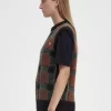 Glitch Tartan Stickade Linnen för Dam Glitch Tartan Stickade Linnen för Dam