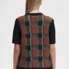 Glitch Tartan Stickade Linnen för Dam Glitch Tartan Stickade Linnen för Dam