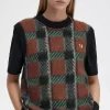 Glitch Tartan Stickade Linnen för Dam Glitch Tartan Stickade Linnen för Dam