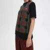 Glitch Tartan Stickade Linnen för Dam Glitch Tartan Stickade Linnen för Dam