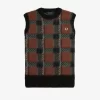 Glitch Tartan Stickade Linnen för Dam Glitch Tartan Stickade Linnen för Dam
