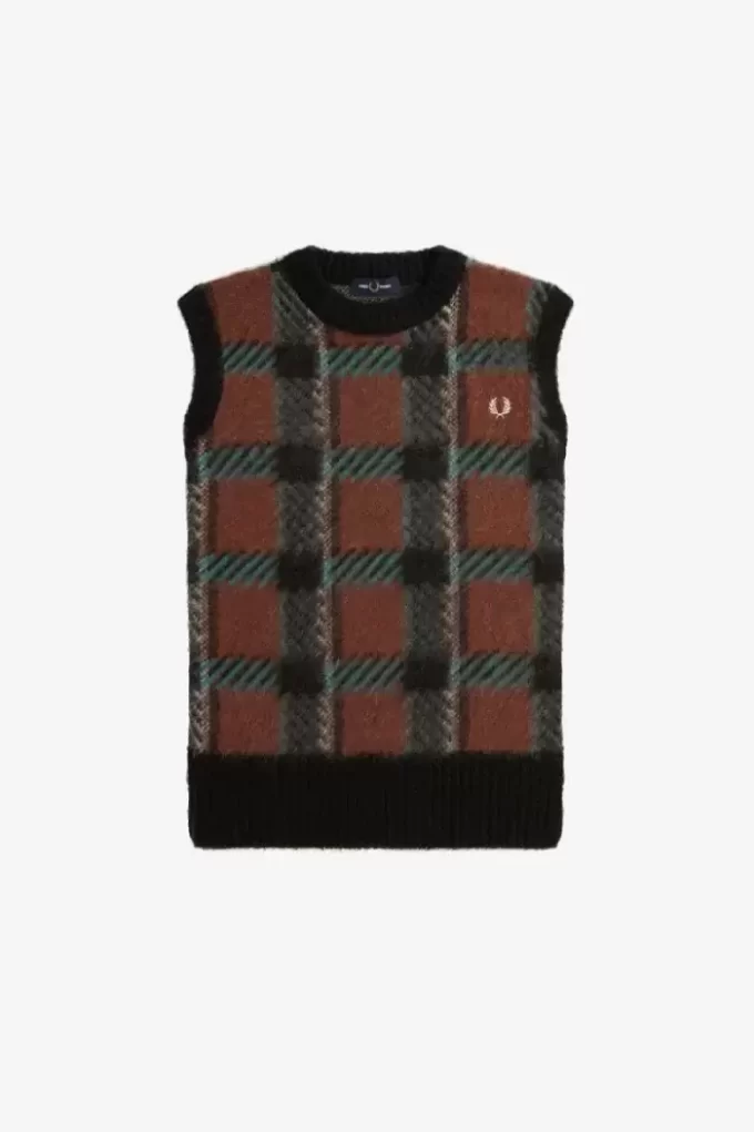 Glitch Tartan Stickade Linnen för Dam Glitch Tartan Stickade Linnen för Dam