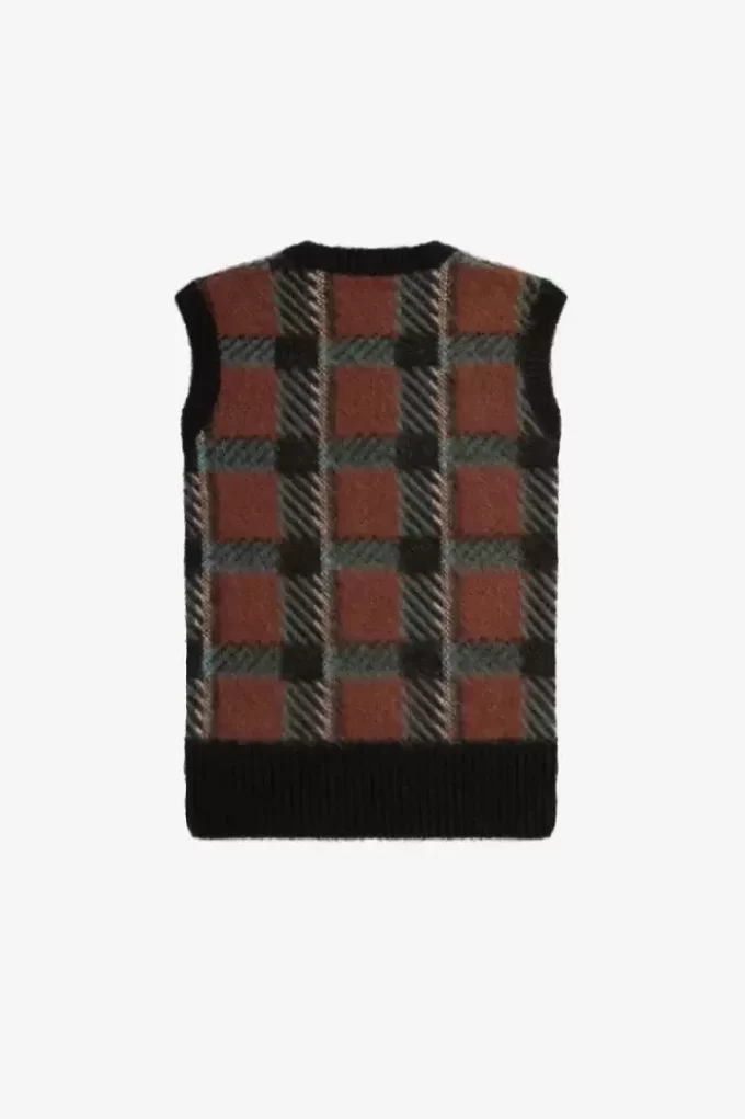 Glitch Tartan Stickade Linnen för Dam Glitch Tartan Stickade Linnen för Dam
