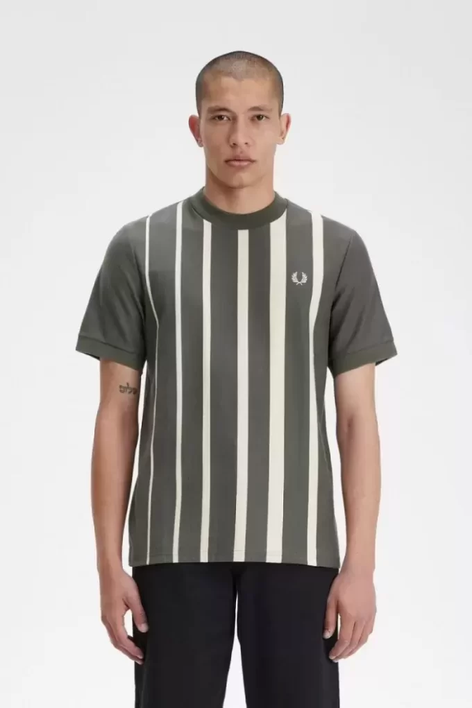Gradient Randig Herr-T-shirt Gradient Randig Herr-T-shirt