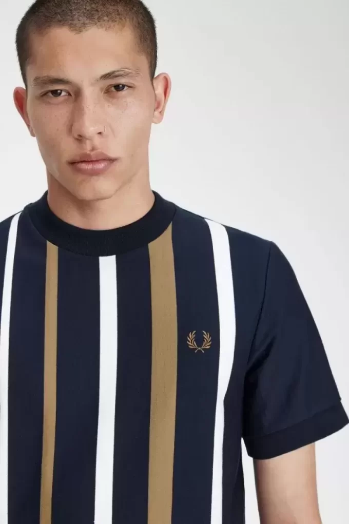 Gradient Randig Herr-T-shirt Gradient Randig Herr-T-shirt