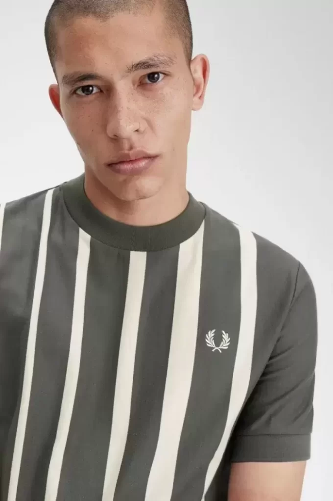 Gradient Randig Herr-T-shirt Gradient Randig Herr-T-shirt
