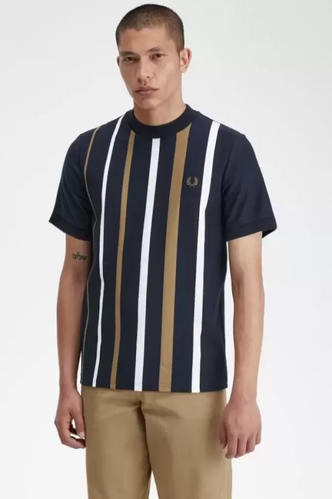 Gradient Randig Herr-T-shirt Gradient Randig Herr-T-shirt