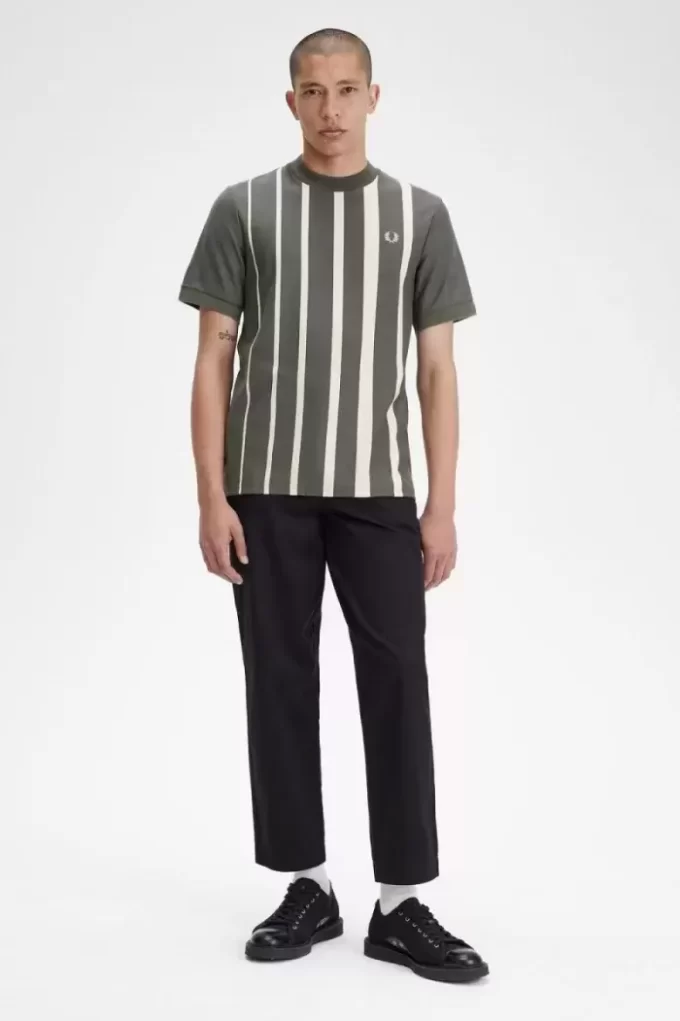 Gradient Randig Herr-T-shirt Gradient Randig Herr-T-shirt