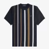 Gradient Randig Herr-T-shirt Gradient Randig Herr-T-shirt
