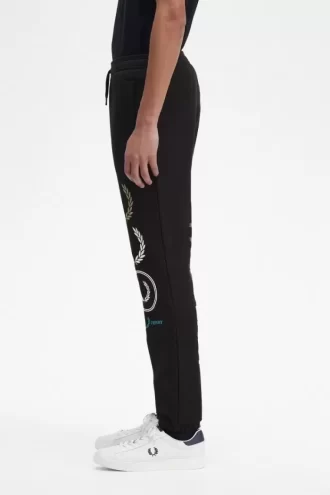 Grafisk varumärkesmönstrad sweatpants för män Grafisk varumärkesmönstrad sweatpants för män