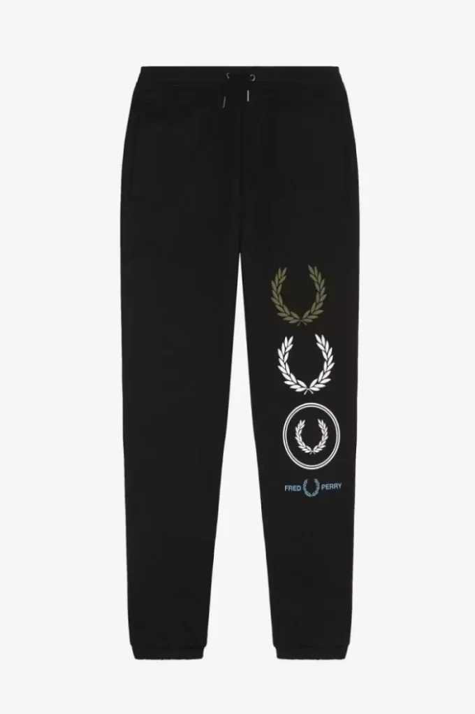 Grafisk varumärkesmönstrad sweatpants för män Grafisk varumärkesmönstrad sweatpants för män