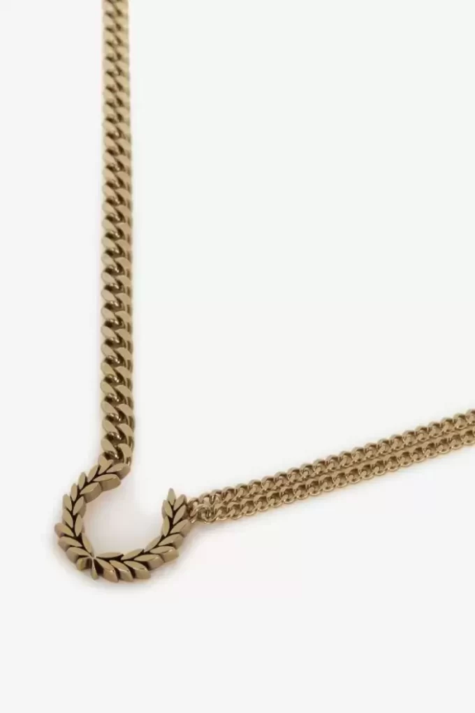 Halsband med lagerkrans och dubbelkedja, smycken för kvinnor Halsband med lagerkrans och dubbelkedja, smycken för kvinnor
