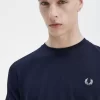 Herr-T-shirt med djärv spets i piké Herr-T-shirt med djärv spets i piké
