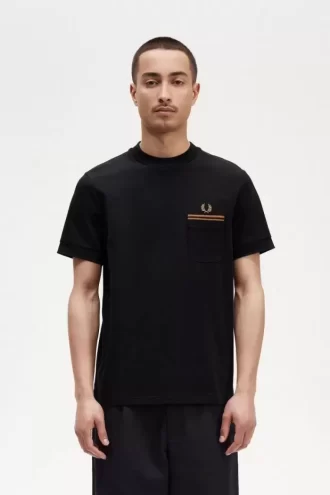 Herr-T-shirt med dubbla fickor