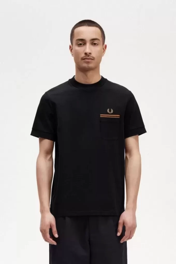 Herr-T-shirt med dubbla fickor Herr-T-shirt med dubbla fickor