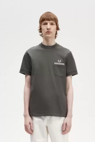 Herr-T-shirt med dubbla fickor