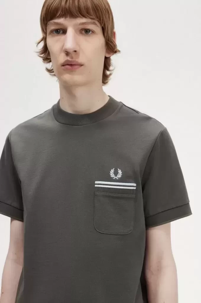 Herr-T-shirt med dubbla fickor Herr-T-shirt med dubbla fickor