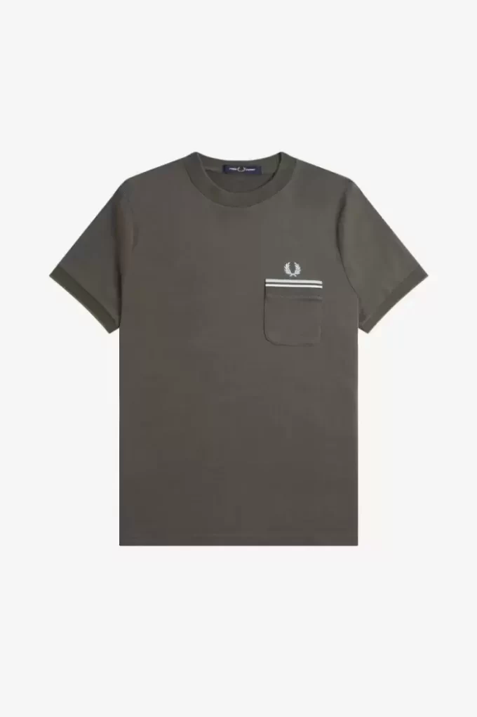 Herr-T-shirt med dubbla fickor Herr-T-shirt med dubbla fickor