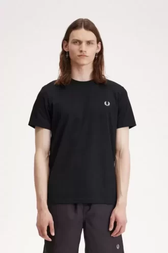 Herr-T-shirt med laurelkrans och grafik