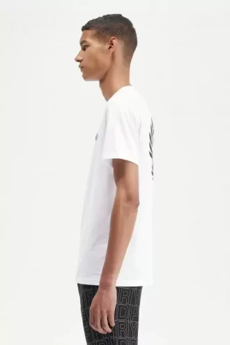 Herr-T-shirt med laurelkrans och grafik