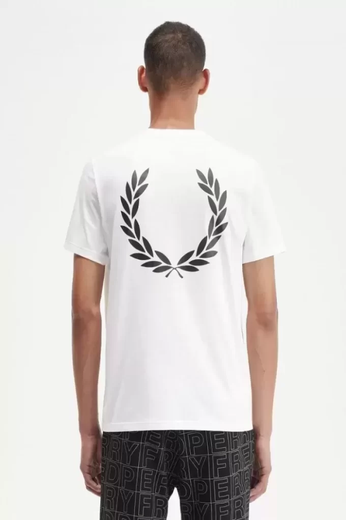 Herr-T-shirt med laurelkrans och grafik Herr-T-shirt med laurelkrans och grafik