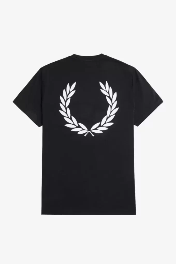 Herr-T-shirt med laurelkrans och grafik Herr-T-shirt med laurelkrans och grafik