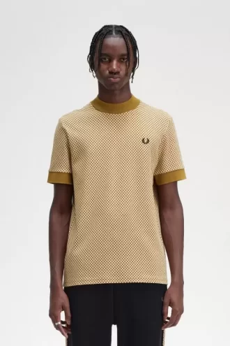 Herr-T-shirt med mikromönster