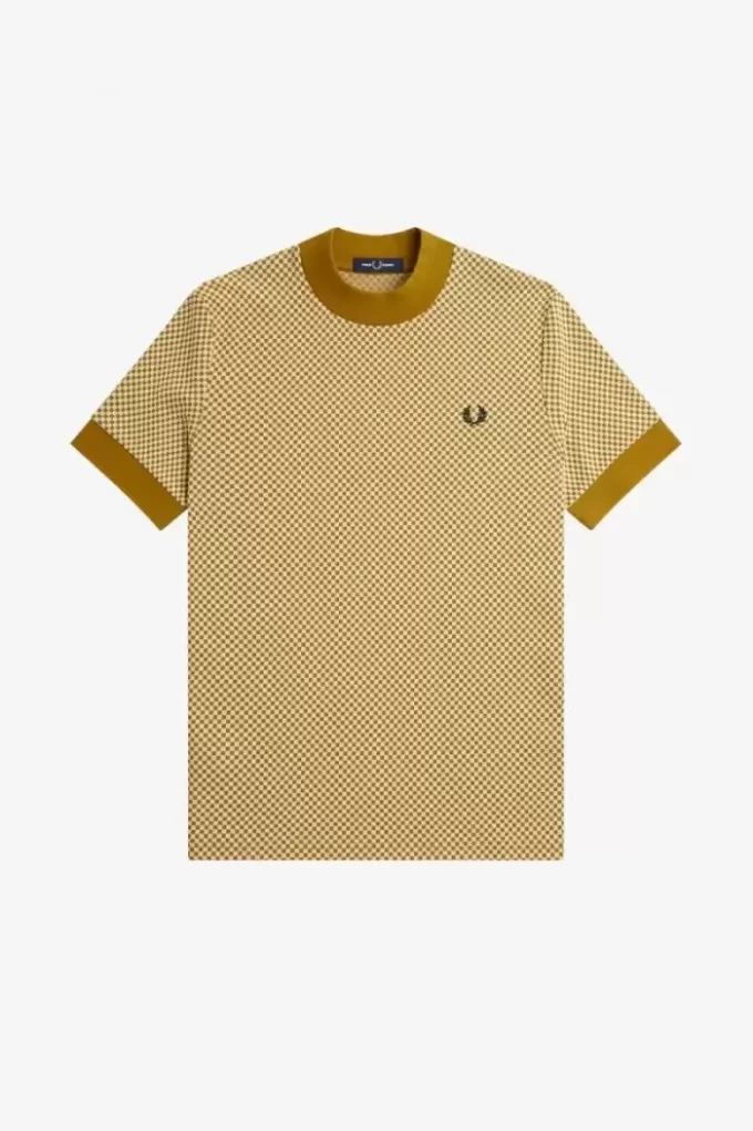 Herr-T-shirt med mikromönster Herr-T-shirt med mikromönster