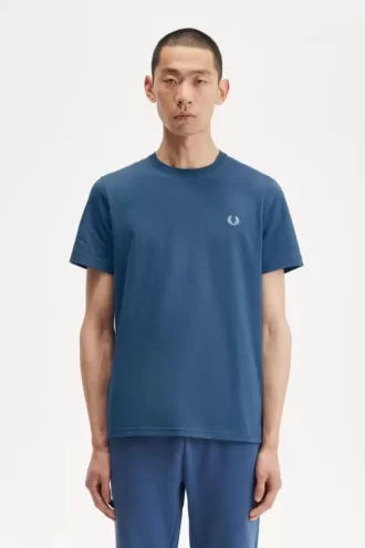 Herr-T-shirt med rund hals