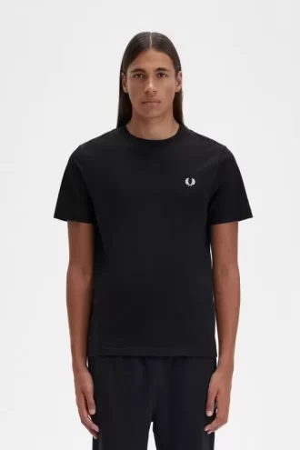 Herr-T-shirt med rund hals