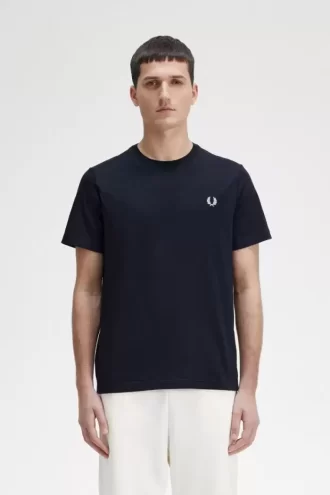 Herr-T-shirt med rund hals