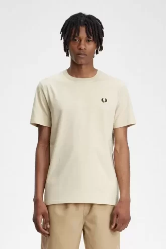 Herr-T-shirt med rund hals