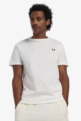 Herr-T-shirt med rund hals