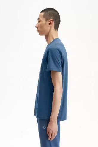 Herr-T-shirt med rund hals