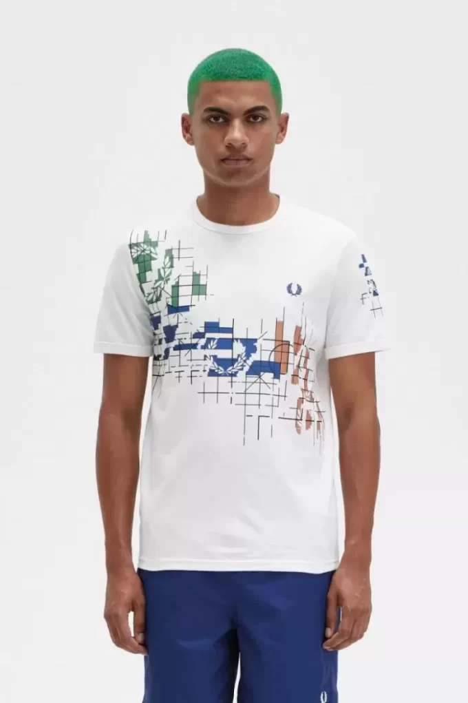 Herr-T-shirt med rutmönster Herr-T-shirt med rutmönster