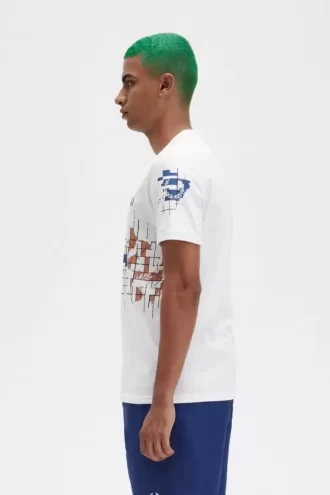 Herr-T-shirt med rutmönster