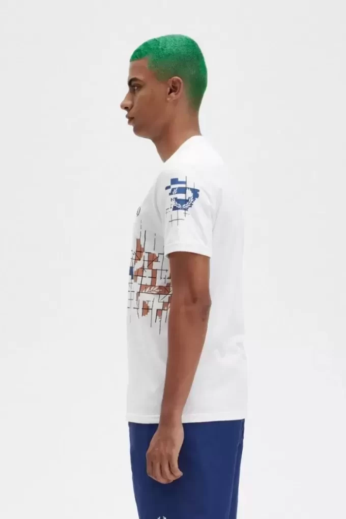 Herr-T-shirt med rutmönster Herr-T-shirt med rutmönster