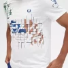 Herr-T-shirt med rutmönster Herr-T-shirt med rutmönster