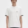 Herr-T-shirt med spetsad ärm Herr-T-shirt med spetsad ärm